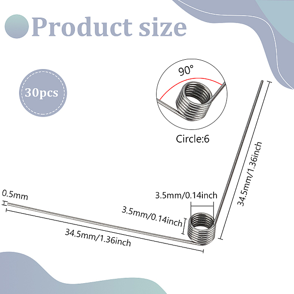 Бенекреат 30шт стальная торсионная пружина