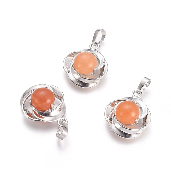 

PandaHall Natural Red Aventurine Pendants, with Platinum Tone Brass Findings, Flower, 24x19.4x9.8mm, Hole: 6x3.5mm Red Aventurine Flower