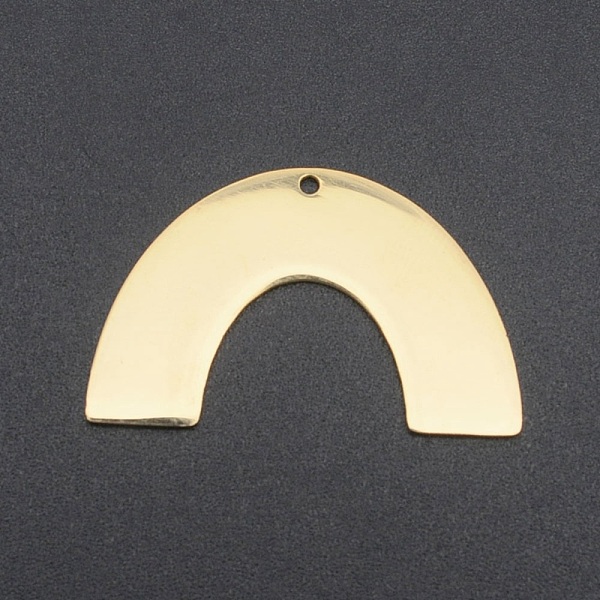 

PandaHall 201 Stainless Steel Pendants, Moon Bridge Shape, Laser Cut, Golden, 21x33.5x1mm, Hole: 1.6mm 201 Stainless Steel Others