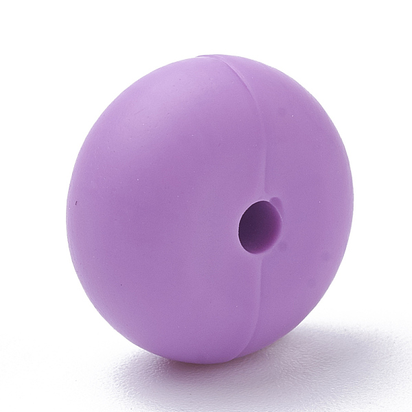 

PandaHall Food Grade Eco-Friendly Silicone Beads, Chewing Beads For Teethers, DIY Nursing Necklaces Making, Rondelle, Medium Orchid, 14x8mm..., Purple