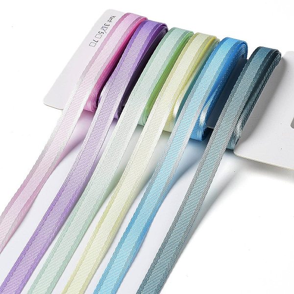 

PandaHall 18 Yards 6 Colors Polyester Stripe Ribbon, for DIY Handmade Craft, Hair Bowknots and Gift Decoration, Rainbow Color Palette, Mixed..., Multicolor