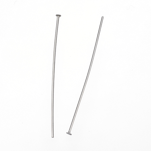 

PandaHall DanLingJewelry 304 Stainless Steel Flat Head Pins, Stainless Steel Color, 40x0.7mm, Head: 1.2mm 304 Stainless Steel