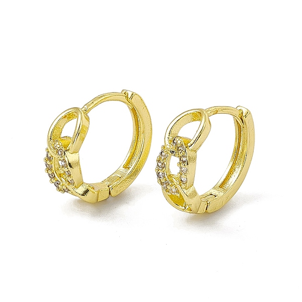 

PandaHall Rack Plating Brass Clear Cubic Zirconia Hoop Earrings for Women, Long-Lasting Plated, Lead Free & Cadmium Free, Flat Round, Real...