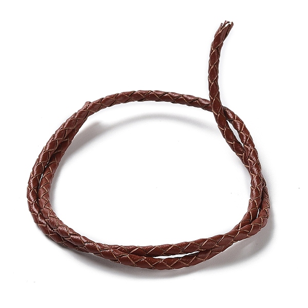 

PandaHall Braided Leather Cord, Saddle Brown, 3mm, 50yards/bundle Leather