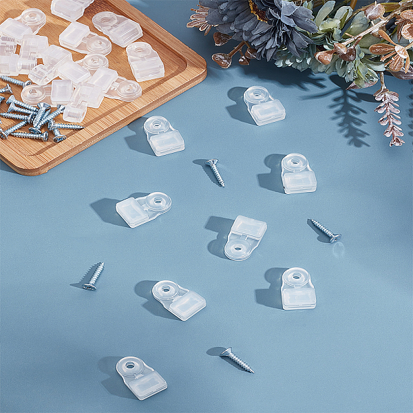 20 Sets Plastic Mirror Install Clip