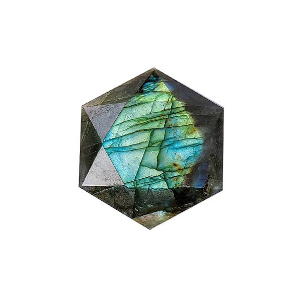 

PandaHall Natural Labradorite Healing Star of David Ornament, Reiki Energy Stone Display Decorations, 30mm Labradorite Star of David