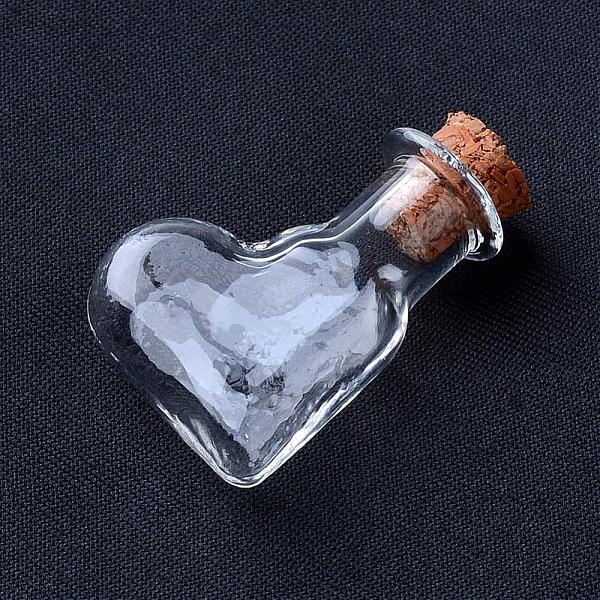 PandaHall Glass Bottles, with Cork Stopper, Wishing Bottle, Boot, Clear, 30x19.5x9mm, Bottleneck: 8mm in diameter, Capacity: 2ml(0.06 fl....