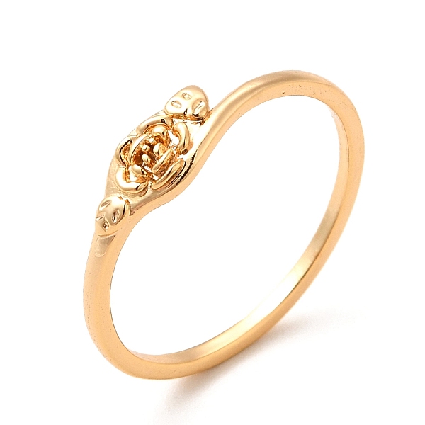 

PandaHall 304 Stainless Steel Ring, Flower & Skull Finger Ring, Golden, 1mm, Inner Diameter: 17mm 304 Stainless Steel Flower