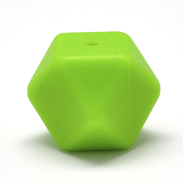 

PandaHall Food Grade Eco-Friendly Silicone Beads, Chewing Beads For Teethers, DIY Nursing Necklaces Making, Faceted Cube, Lawn Green...