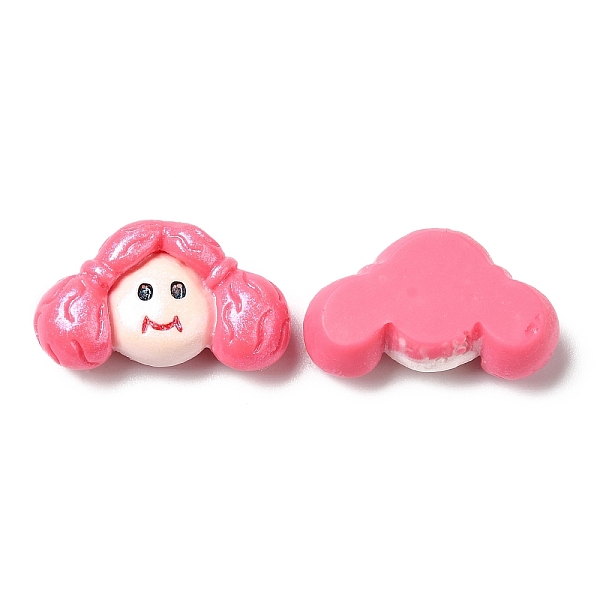 

PandaHall Opaque Resin Cabochons, Women, Pale Violet Red, 12x21x7mm Resin Human