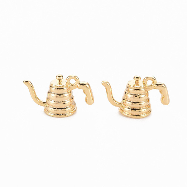 

PandaHall Brass Pendants, Nickel Free, Pot, Real 18K Gold Plated, 10x17x8mm, Hole: 1.2mm Brass Tableware