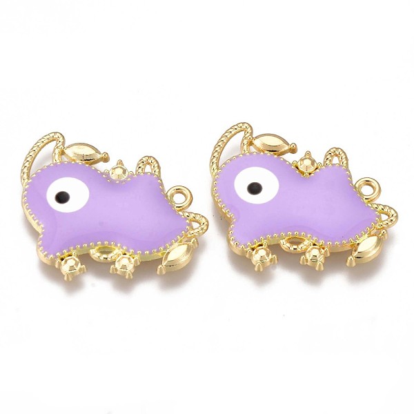 

PandaHall Alloy Enamel Pendants, Cadmium Free & Nickel Free & Lead Free, Cow, Light Gold, Lilac, 25x27x2.5mm, Hole: 1.8mm Alloy+Enamel Other..., Purple