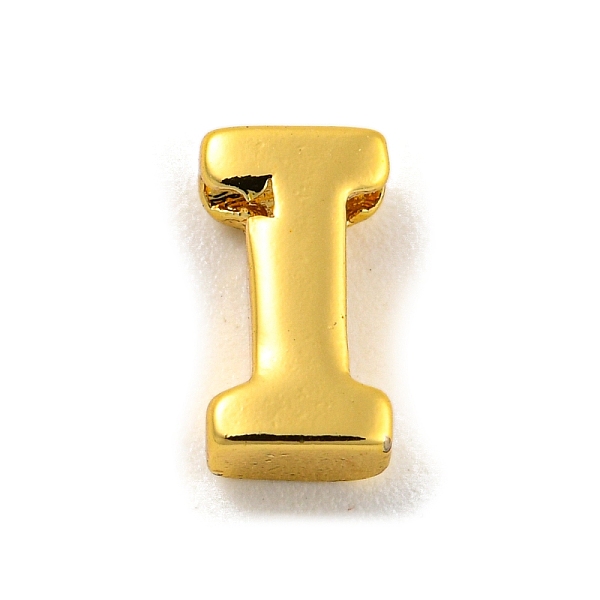

PandaHall Brass Pendants, Real 18K Gold Plated, Letter I, 8x4.5x3mm, Hole: 1.2mm Brass Letter I
