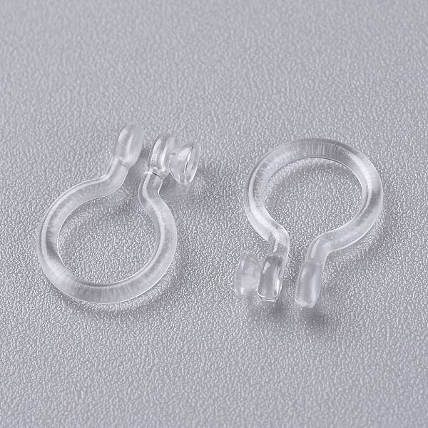 

PandaHall Plastic Clip-on Earring Findings, for Non-Pierced Ears, Fit for Rhinestone, Clear, 11x7x2mm, fit for 2mm rhinestone Plastic Clear