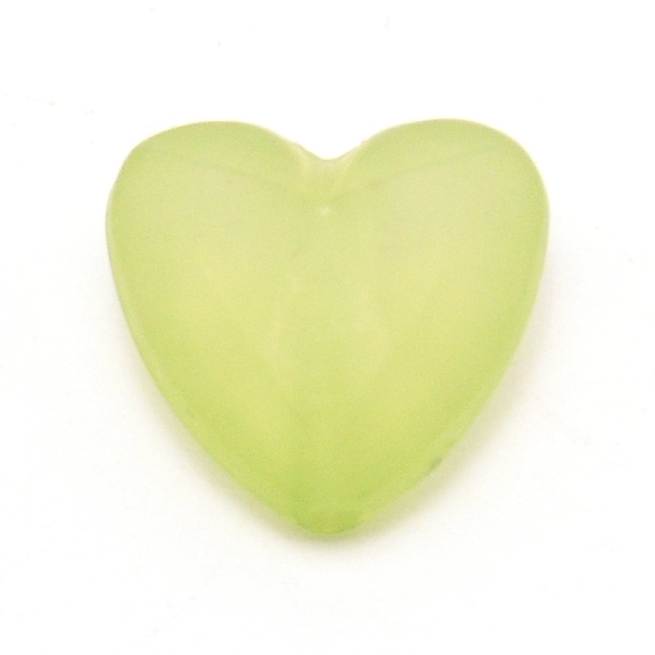 

PandaHall Opaque Acrylic Beads, Frosted, Heart, Yellow Green, 12x12.5x7mm, Hole: 1.6mm Acrylic Heart