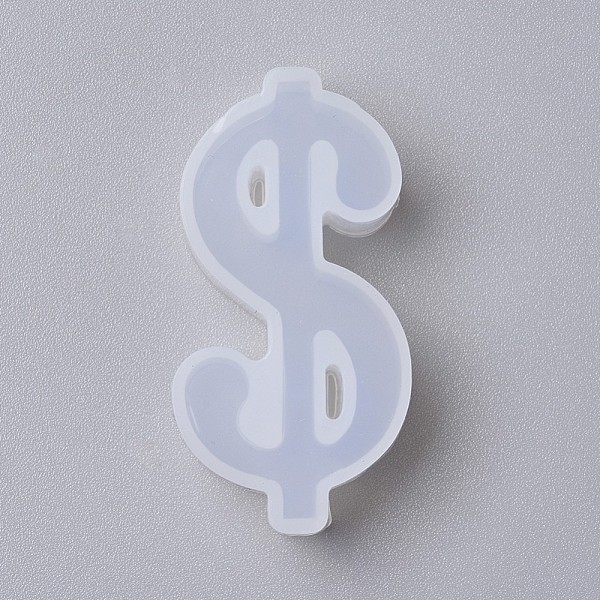 

PandaHall Silicone Molds, Resin Casting Molds, For UV Resin, Epoxy Resin Jewelry Making, Dollar Sign, White, 4.2x2.1x1.1cm Silicone Symbol...