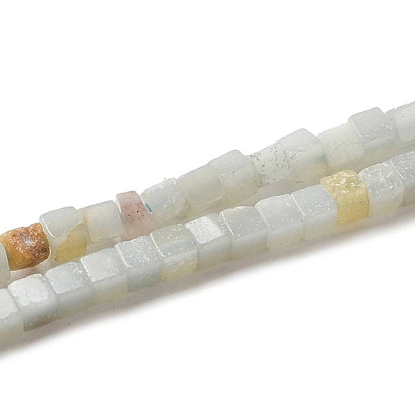 

PandaHall Natural Flower Amazonite Beads Strands, Cube, 2~2.5x2.5~3.5x2.5~3mm, Hole: 0.4mm, about 157~165pcs/strand, 14.96~15.75''(38~40cm)...