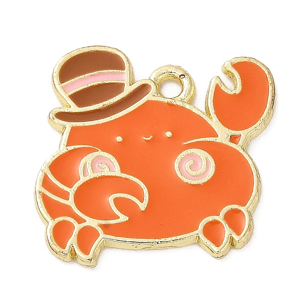 

PandaHall Cartoon Alloy Enamel Pendants, Golden, Crab, 22x22x1.5mm, Hole: 1.8mm Alloy+Enamel Crab