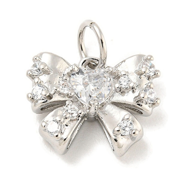 

PandaHall Rack Plating Brass Micro Pave Clear Cubic Zirconia Pendants, Long-Lasting Plated, with Jump Rings, Lead Free & Cadmium Free...