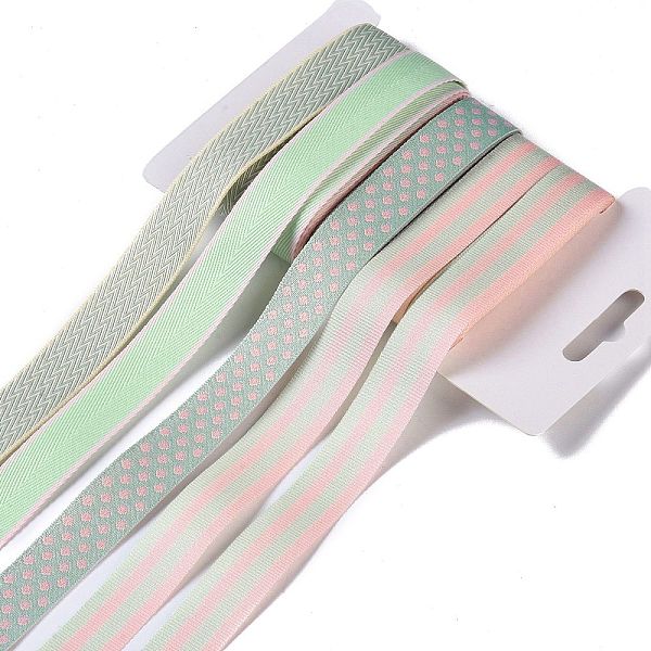 

PandaHall Polyester & Polycotton Ribbons Sets, for Bowknot Making, Gift Wrapping, Colorful, 5/8 inch(17mm), 5 styles, about 3.00 Yards...