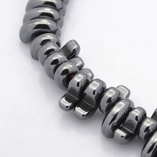 

PandaHall Electroplate Non-magnetic Synthetic Hematite Beads Strands, Magatama, Black Plated, 10x6x4mm, Hole: 2mm, about 101pcs/strand, 15.7...