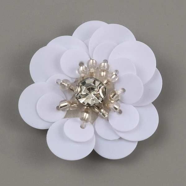 Appliques de perles en pvc en forme de fleur