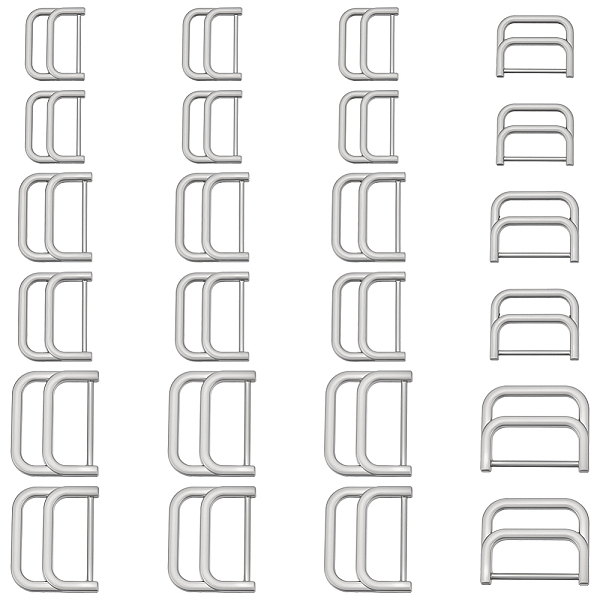 

PandaHall WADORN 24Pcs 3 Style Zinc Aloy Double D Rings, Buckle Clasps, for Webbing, Strapping Bags, Garment Accessories, Matte Platinum...