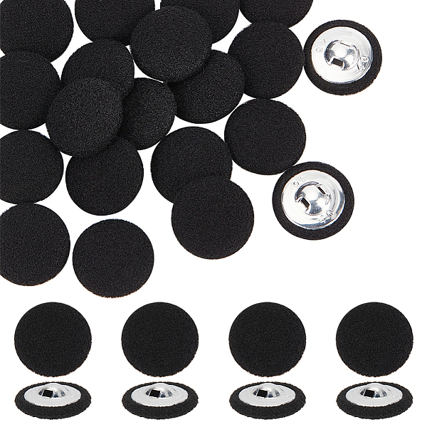 20Pcs Cloth with Aluminum Base Buttons