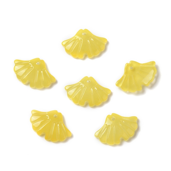 

PandaHall Dyed & Heated Glass Pendants, Ginkgo Leaf, Yellow, 11.5x17.5x3mm, Hole: 1.2mm Glass Leaf Yellow