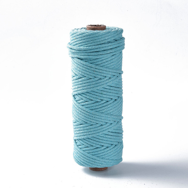 

PandaHall Cotton String Threads, Macrame Cord, Decorative String Threads, for DIY Crafts, Gift Wrapping and Jewelry Making, Deep Sky Blue...