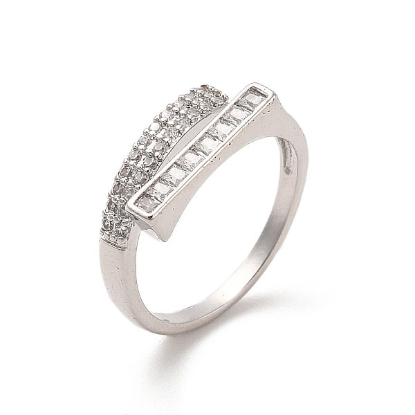 

PandaHall Brass Micro Pave Cubic Zirconia Rings, Platinum, US Size 6 3/4(17.1mm) Brass+Cubic Zirconia