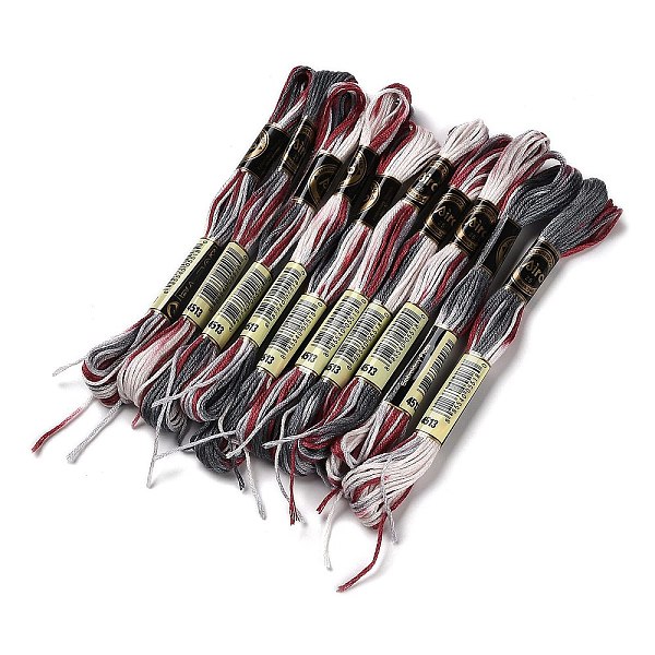 

PandaHall 10 Skeins 6-Ply Polyester Embroidery Floss, Cross Stitch Threads, Segment Dyed, Slate Gray, 0.5mm, about 8.75 Yards(8m)/skein..., Multicolor