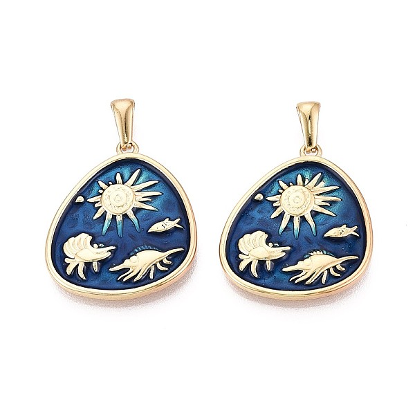 Pendentifs en acier inoxydable 304 et émail-image-STAS-T072-71A-G-fr