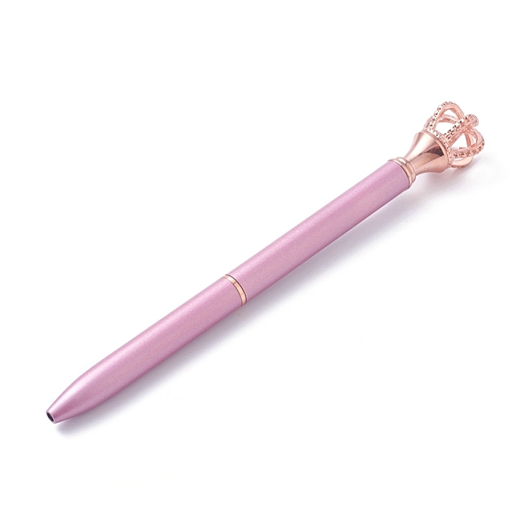 

PandaHall Rose Gold Big Crown Pen, Rhinestones Crystal Turn Retractable Black Ink Ballpoint Pen, Stylish Office Supplies, Pearl Pink...