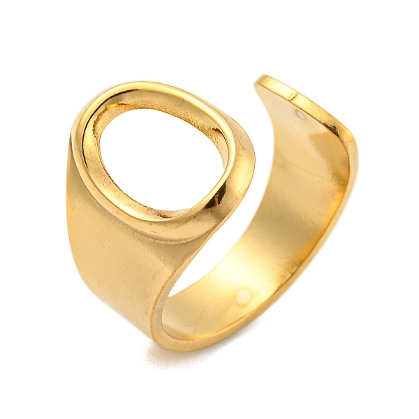 

PandaHall Vacuum Plating 201 Stainless Steel Cuff Rings, Letter O, Inner Diameter: 18mm 201 Stainless Steel Letter O