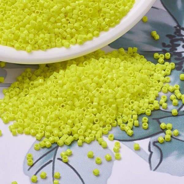 

PandaHall MIYUKI Delica Beads, Cylinder, Japanese Seed Beads, 11/0, (DB0721) Opaque Yellow, 1.3x1.6mm, Hole: 0.8mm, about 2000pcs/10g Glass...