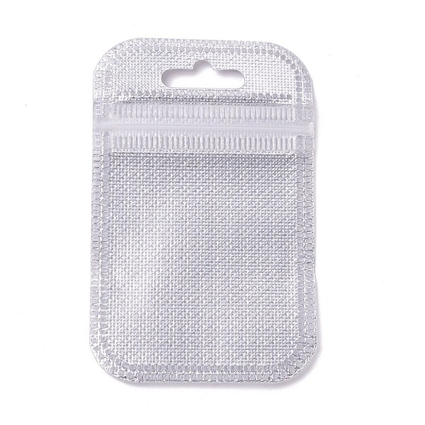 PandaHall PP Non-Woven Zip Lock Bags, Resealable Bags, Self Seal Bag, Rectangle, Gainsboro, 9x5.5x0.15cm Plastic Gray