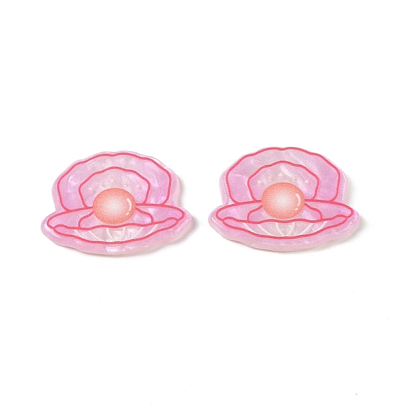 

PandaHall Acrylic Cbabochons, Marine Animal, Shell Shape, 18x22x2mm Acrylic Shell Shape