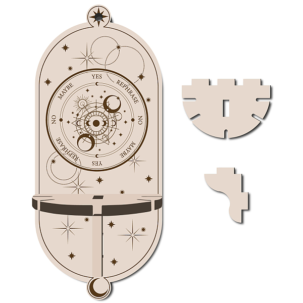 

PandaHall CREATCABIN DIY Poplar Wood Dowsing Pendulum Holders, Witch Hanging Crystal Holder, Oval, Star of David Pattern, 178x77x6mm Wood..., Orange