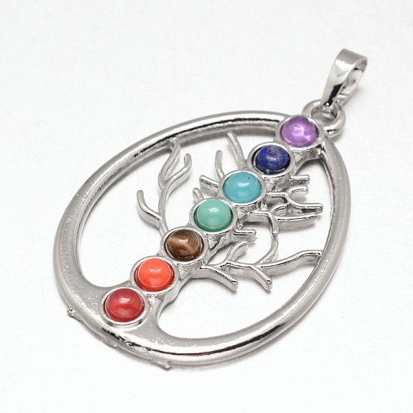 Bijoux De Chakra En Laiton Pendentifs En Forme De Larme