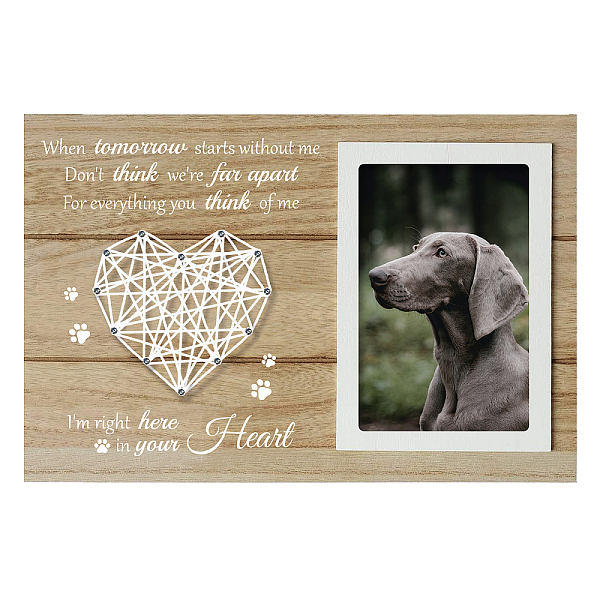 

PandaHall MDF Photo Frame, Rectangle, Tan, Heart Pattern, 200x300mm Wood Heart Orange