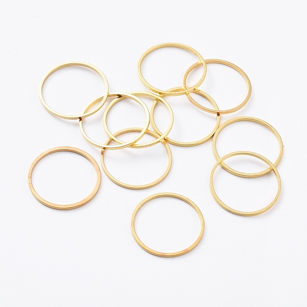 

PandaHall Brass Linking Rings, Golden, 18x0.7~1mm Brass Ring