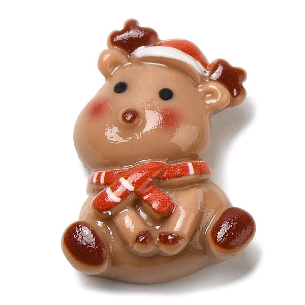 

PandaHall Christmas Theme Opaque Resin Cabochons, for Jewelry Making, Deer, 26.5x20x8.5mm Resin Deer Brown