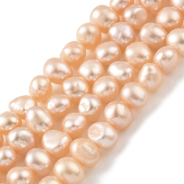 

PandaHall Natural Cultured Freshwater Pearl Beads Strands, Two Sides Polished, Light Salmon, 5~5.5mm, Hole: 0.5mm, about 33pcs/strand...