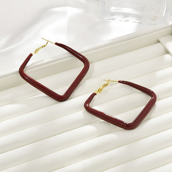 Brass Rhombus Hoop … - image