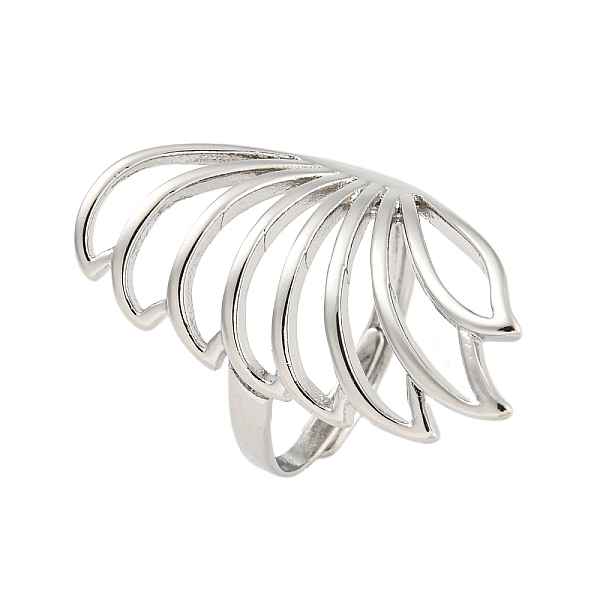 

PandaHall Hollow Butterfly Brass Open Cuff Ring for Women, Platinum, 30mm, Adjustable Brass Butterfly