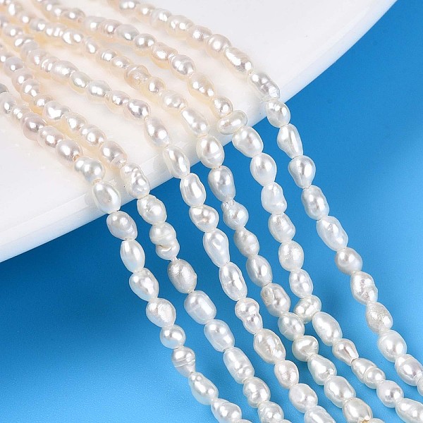 Brins de perles de culture d'eau douce naturelles