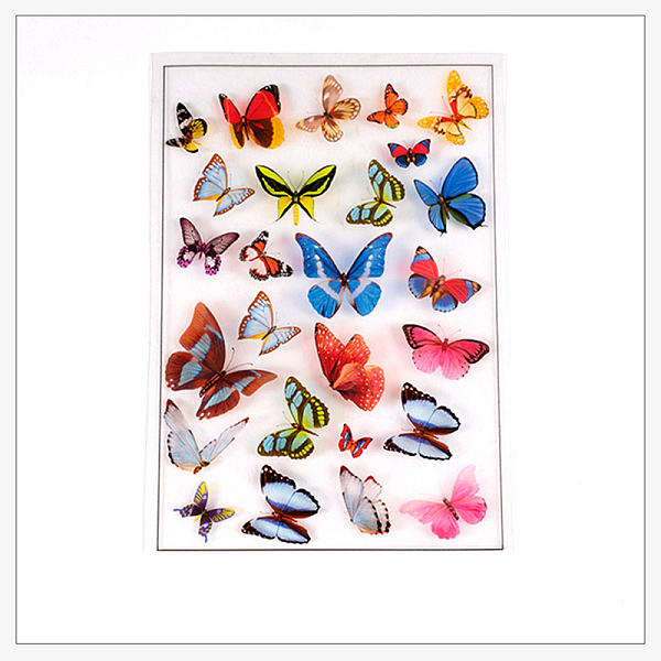 

PandaHall Filler Stickers(No Adhesive on the back), for UV Resin, Epoxy Resin Jewelry Craft Making, Butterfly, Mixed Color, 15x10cm Plastic..., Multicolor
