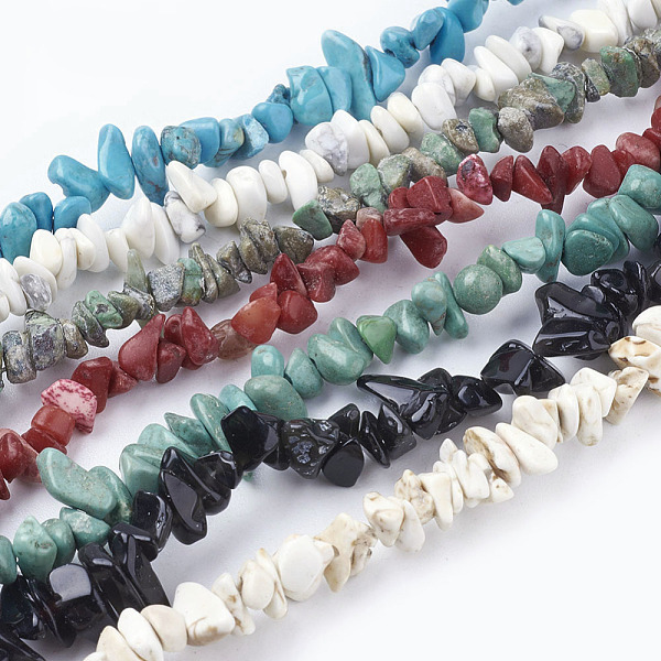 

PandaHall Assorted Gemstone Beads Strands, Chips, Mixed Color, 3~5x3~5mm, hole: 1mm Mixed Stone Chip Multicolor