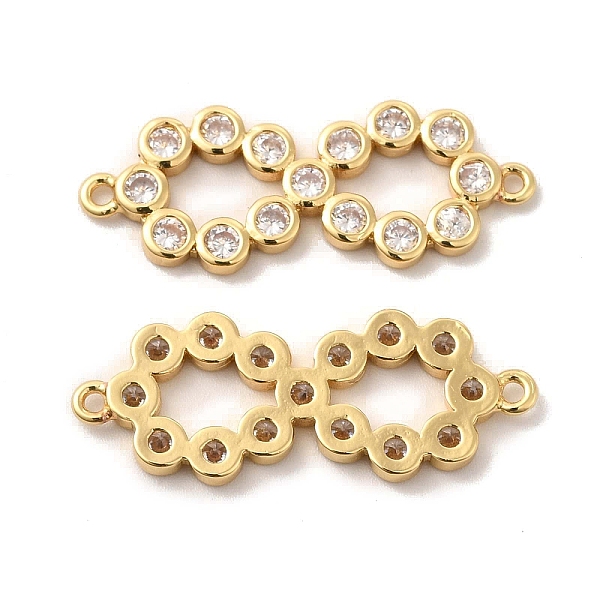 

PandaHall Brass Pave Clear Cubic Zirconia Connetor Charms, Infinity Links, Golden, 30.5x11.5x2mm, Hole: 1.5mm Brass+Cubic Zirconia Infinity...